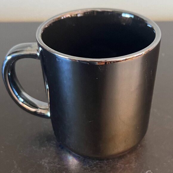 THRESHOLD Iridescent Luster Graphite w/ Purple Reflective Coffee Mug ~ Luminous - Picture 3 of 9